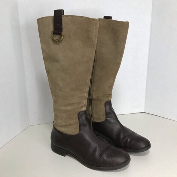 Ralph Lauren Vintage Suede & Leather Riding boot - Size 6 China - Picture 4 of 11